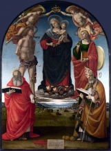 212/signorelli, luca - the virgin and child with saints